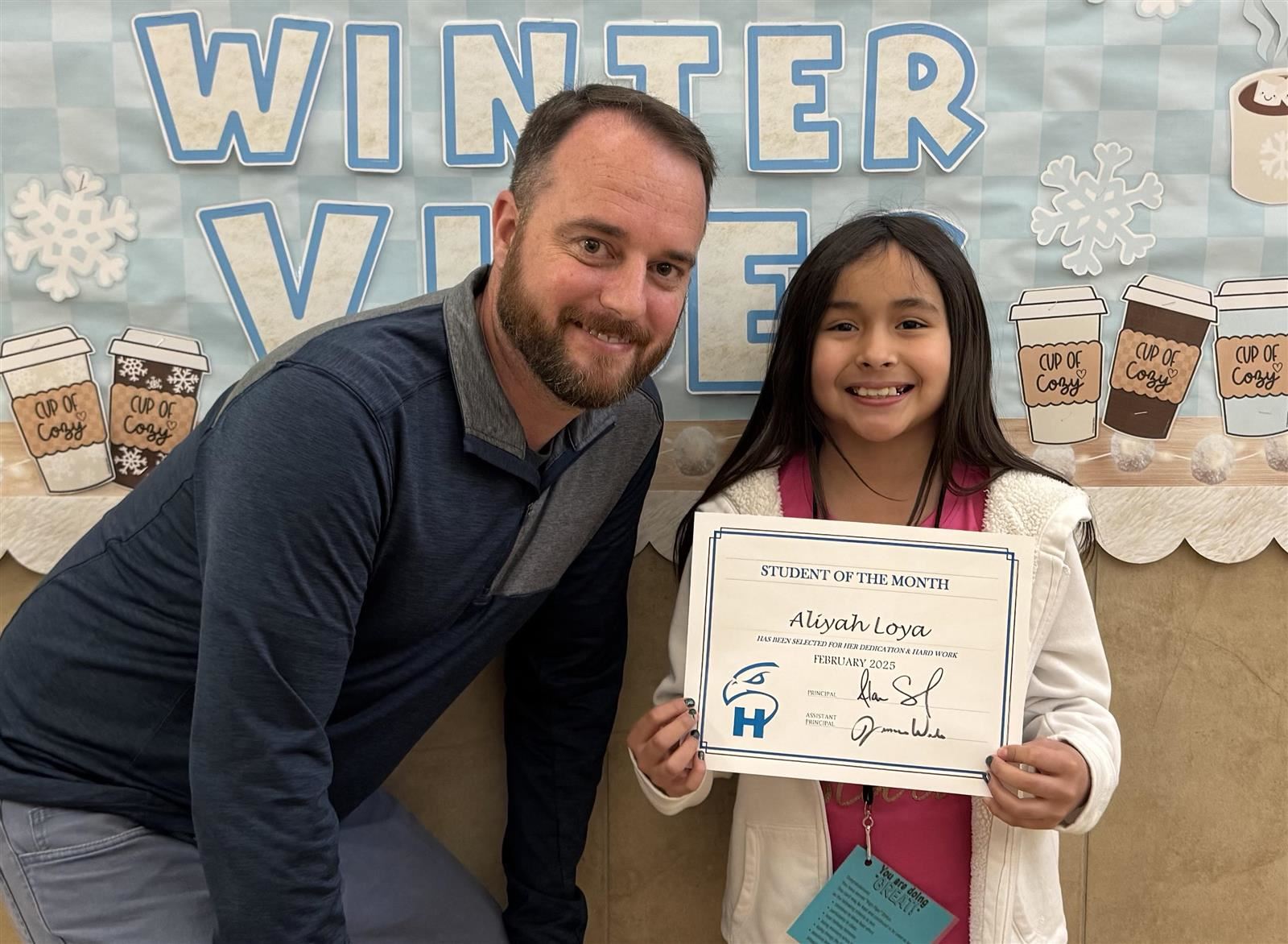  Photo of Feb 25 Hajek Student of the Month